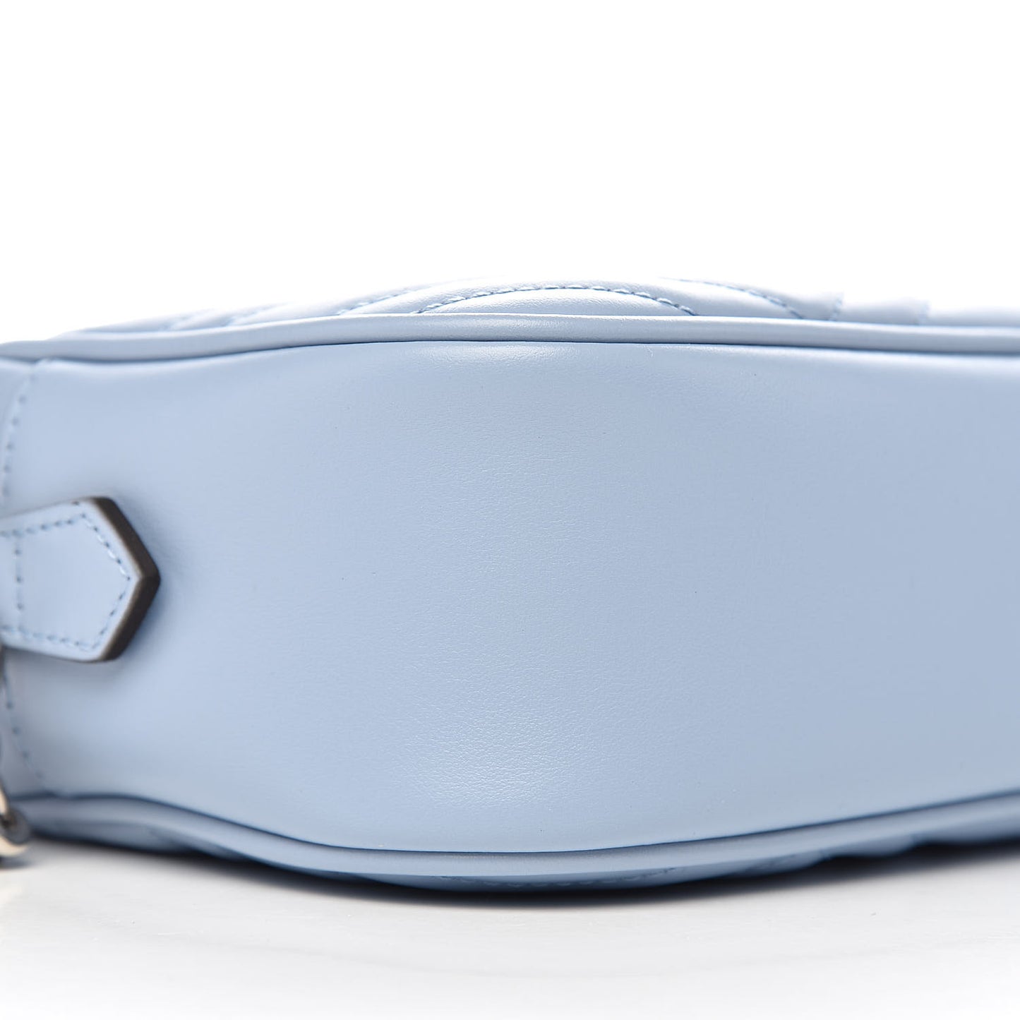 Calfskin Matelasse Small GG Marmont Chain Shoulder Bag Porcelain Light Blue