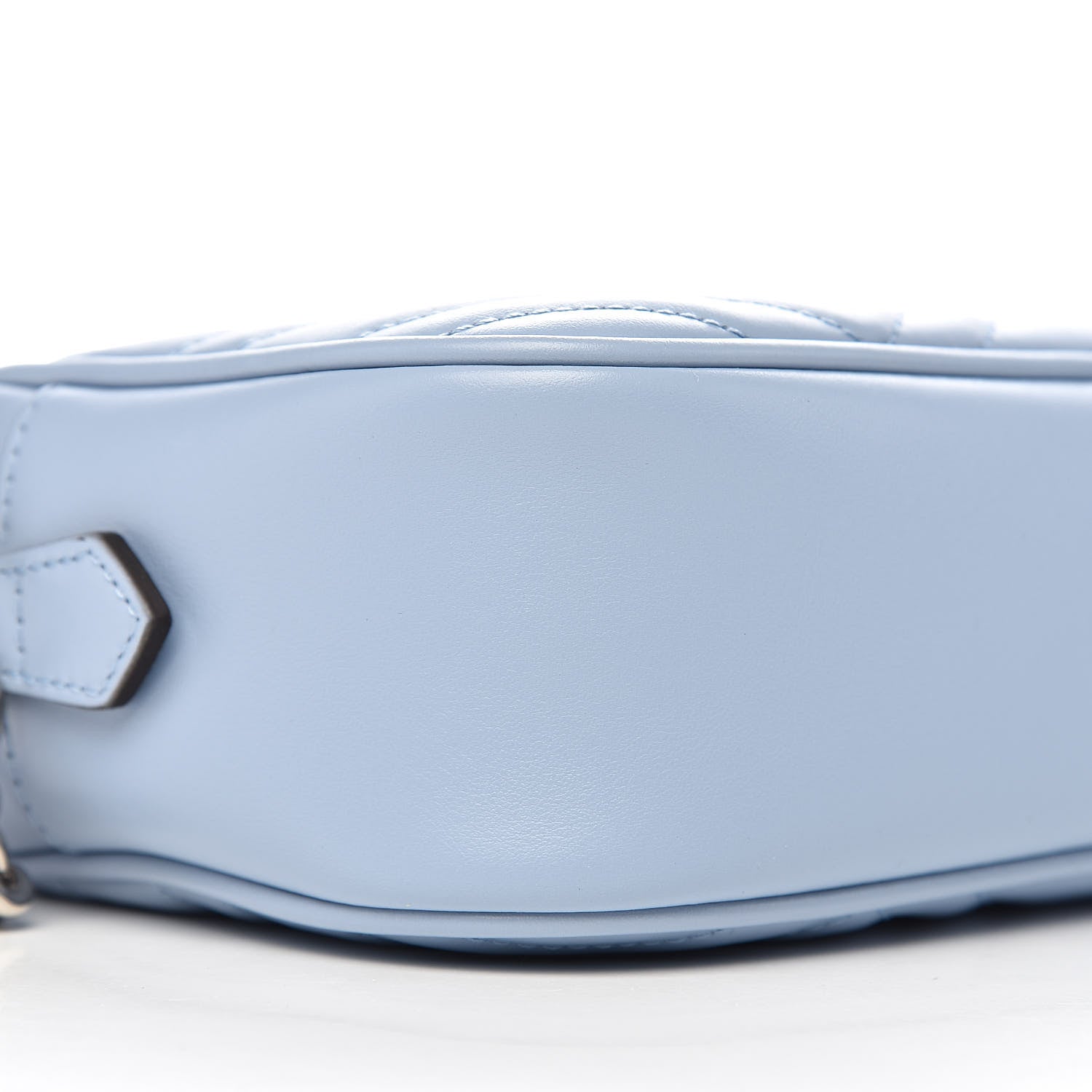 Gucci Calfskin Matelasse Small GG Marmont Chain Shoulder Bag Porcelain Light Blue 8 of 10