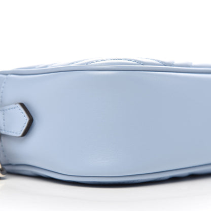 Gucci Calfskin Matelasse Small GG Marmont Chain Shoulder Bag Porcelain Light Blue 8 of 10