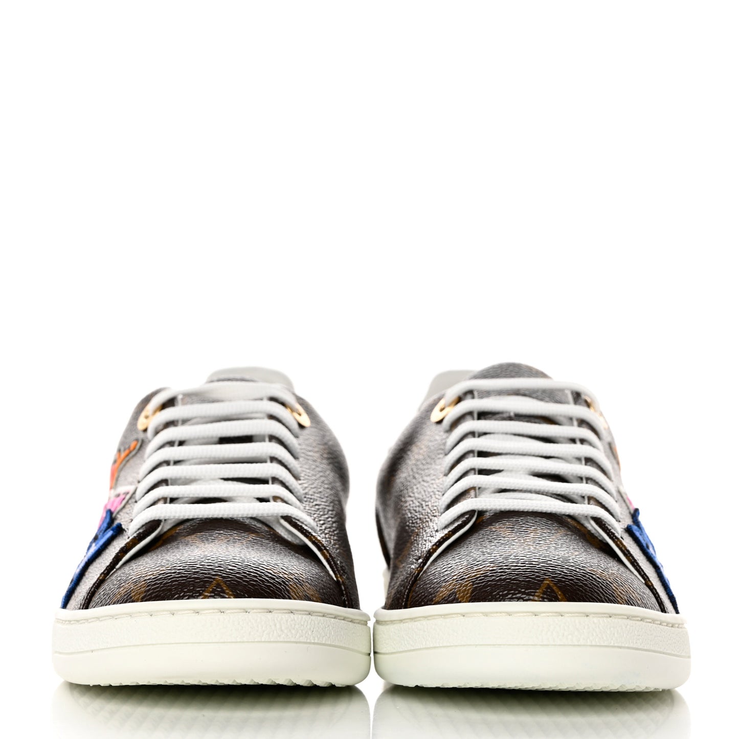 Calfskin Monogram LV Black Heart Sneakers 38 Cacao