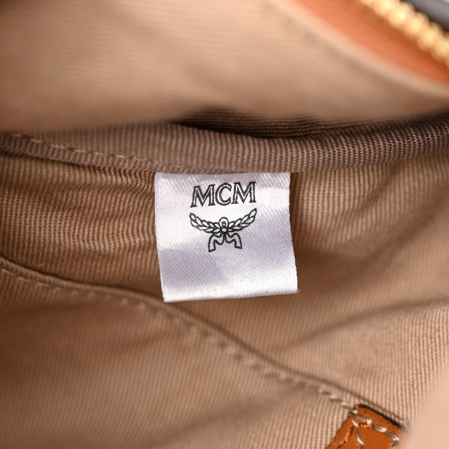 MCM Visetos Medium Fusten Belt Bag Cognac 7 of 10
