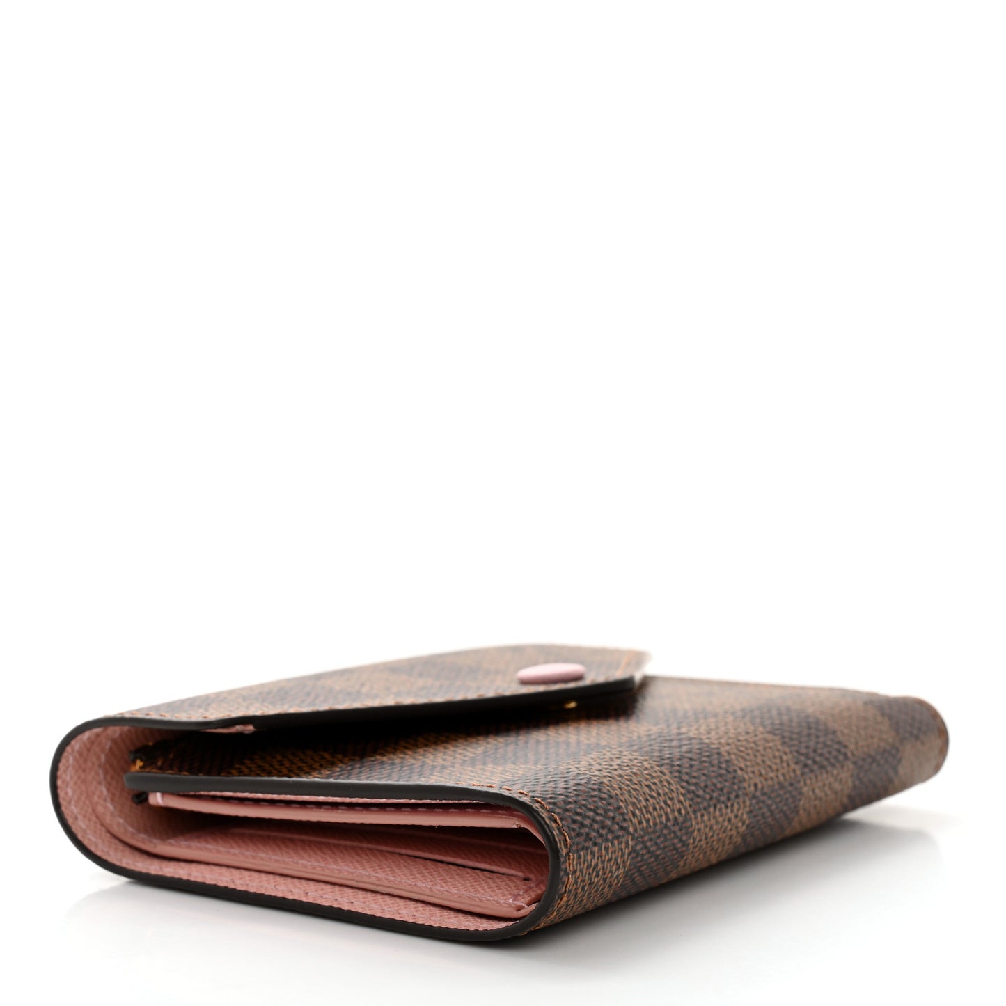 Damier Ebene Victorine Wallet Rose Ballerine