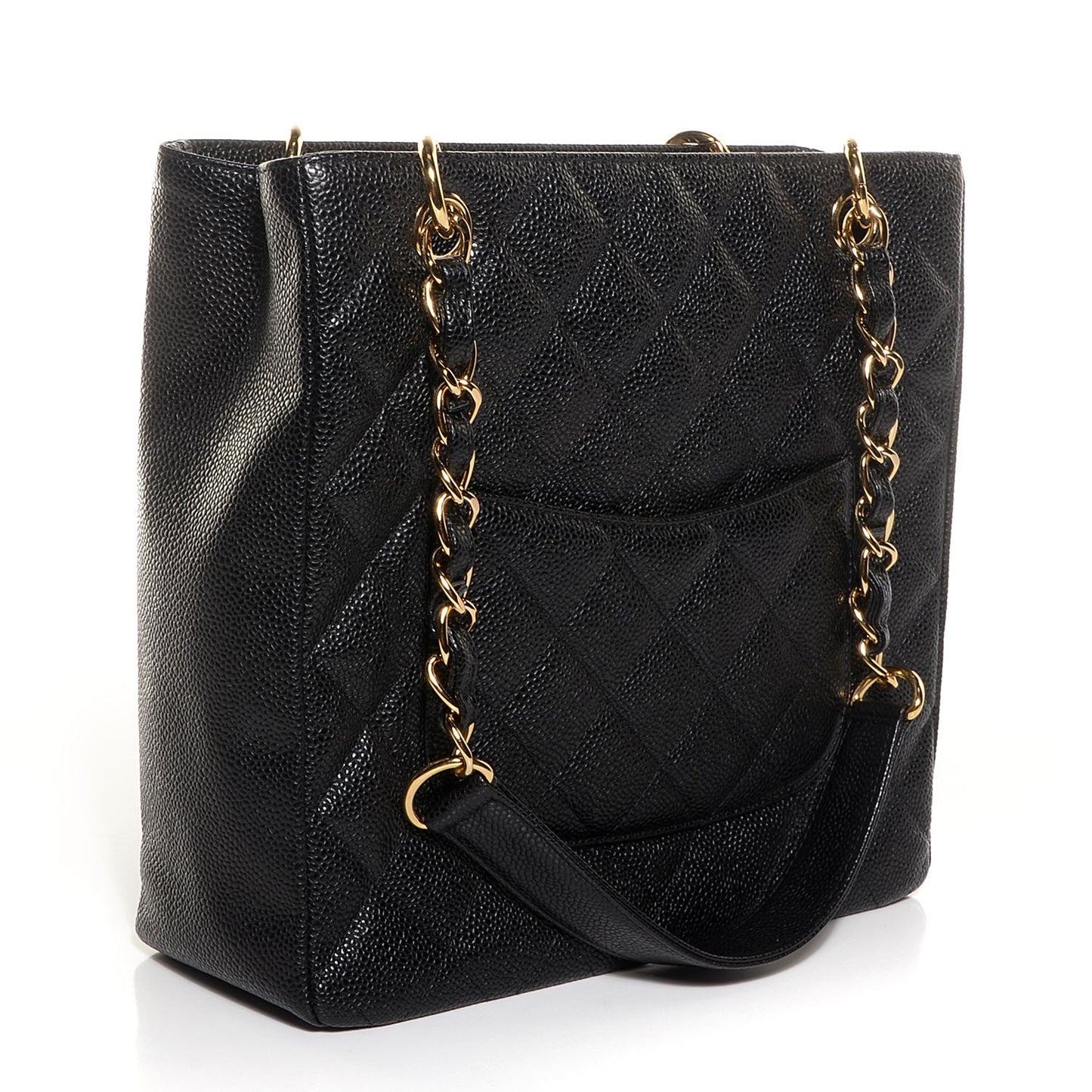 Caviar Petit Shopping Tote PST Black