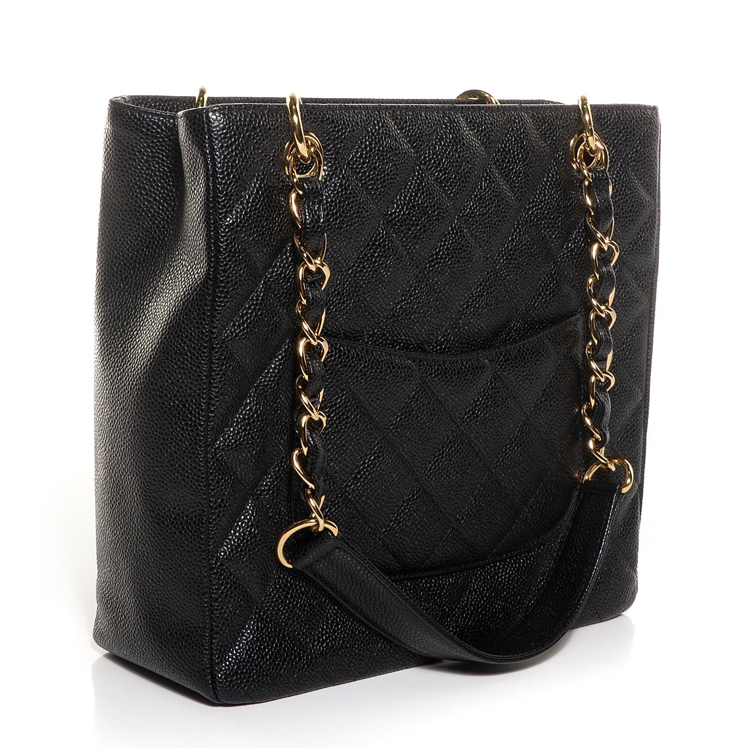 Chanel Caviar Petit Shopping Tote PST Black 3 of 7