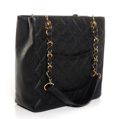 Chanel Caviar Petit Shopping Tote PST Black 3 of 7