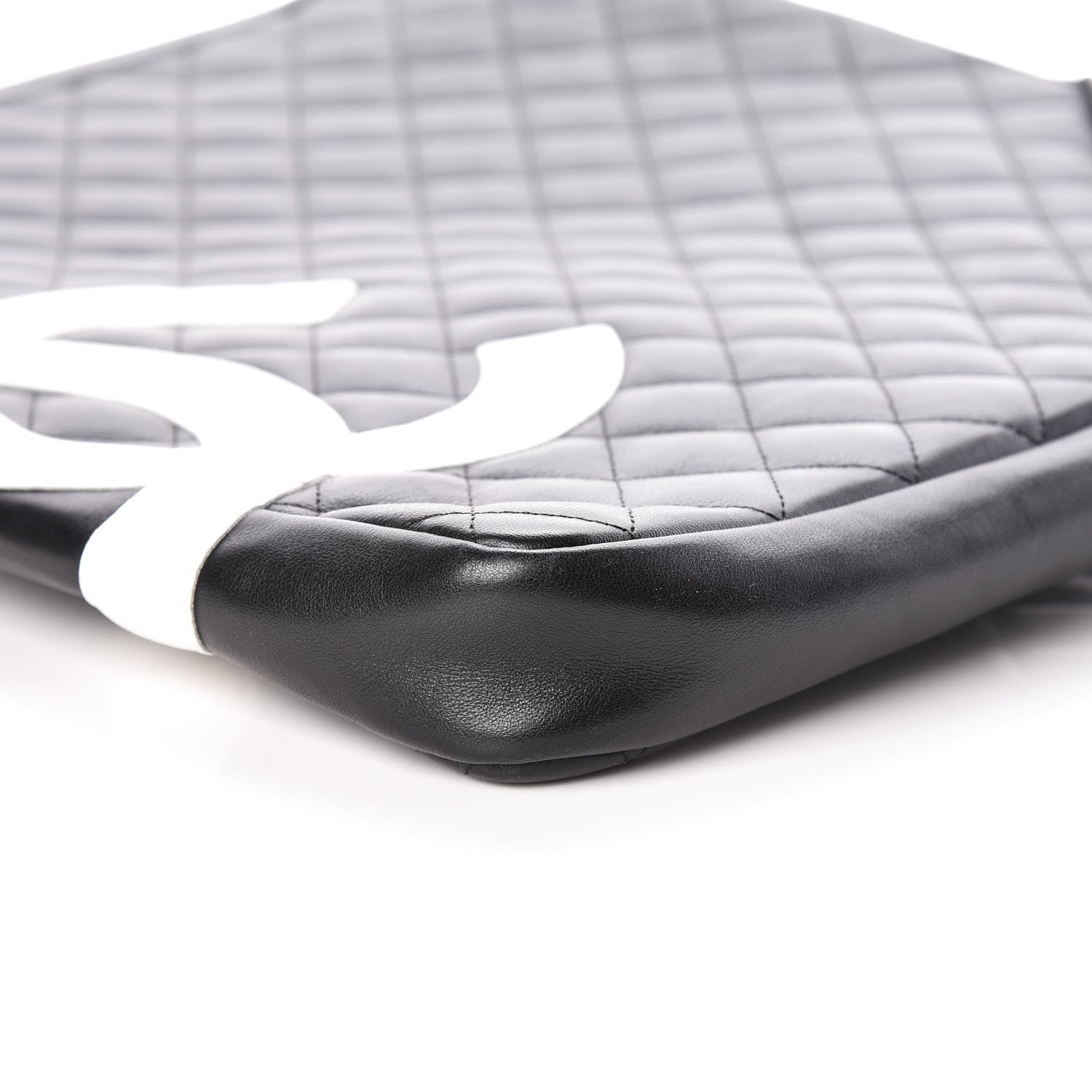 Chanel Calfskin Quilted Large Cambon Messenger Black White 5 of 9