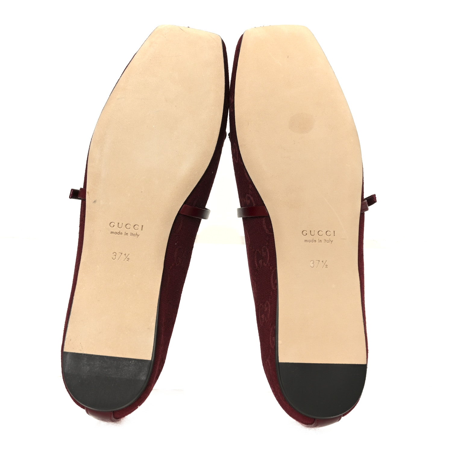 Gucci GG Monogram Horsebit Ballet Flats 37.5 Rosso Ancora 6 of 10