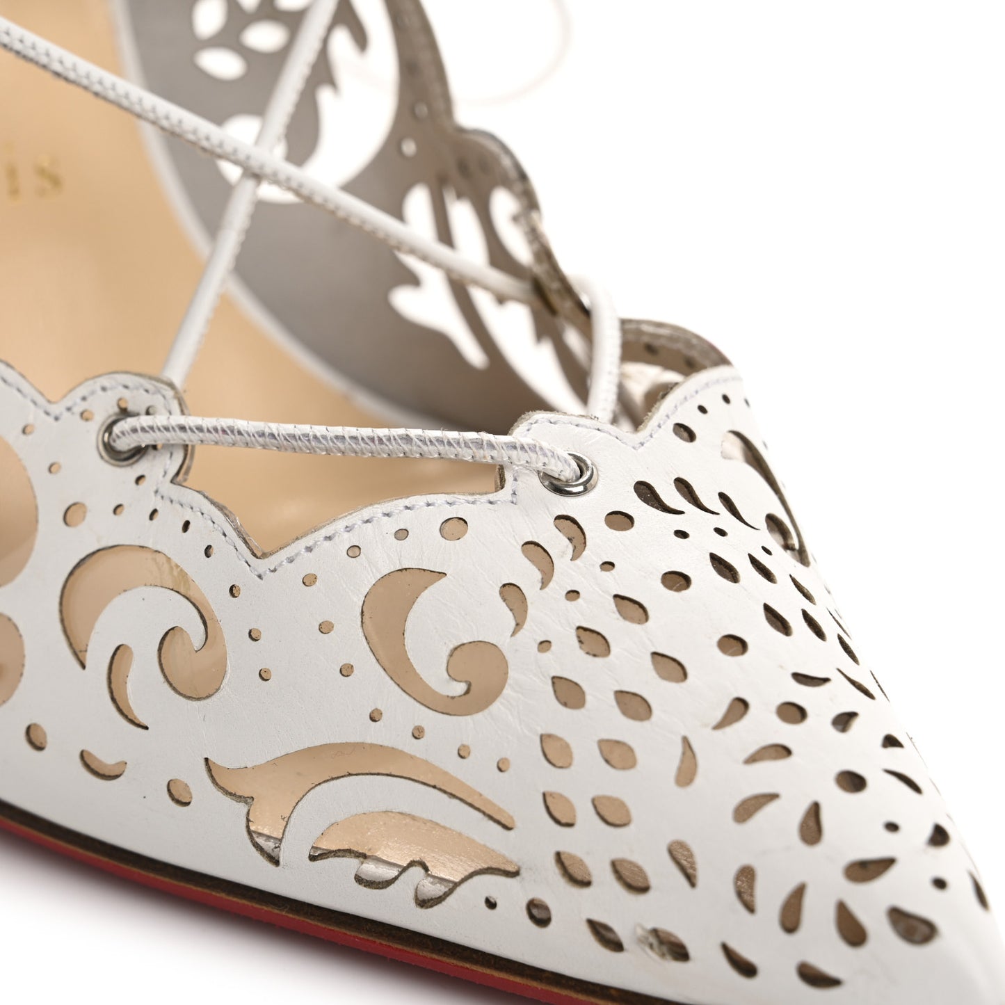 Calfskin PVC Impera 100 Pumps 38 White