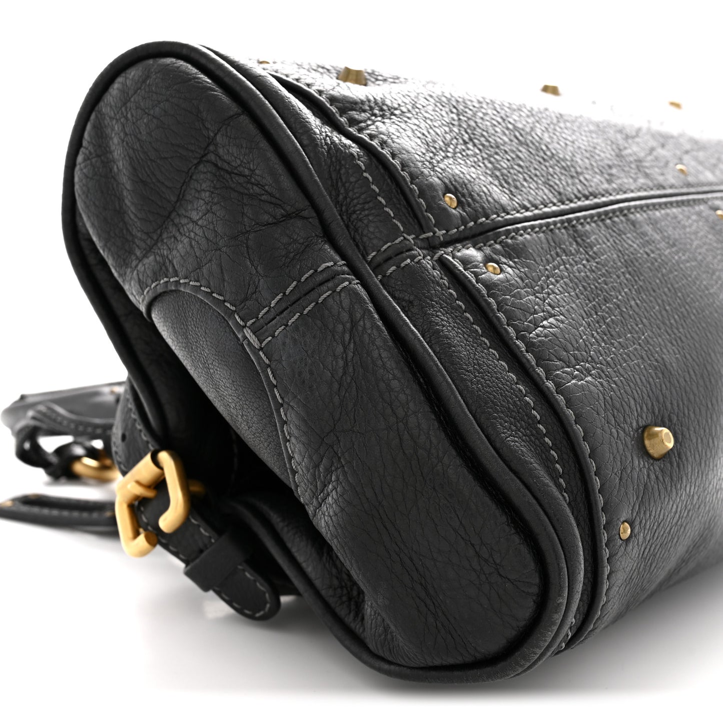Calfskin Medium Paddington Satchel Black