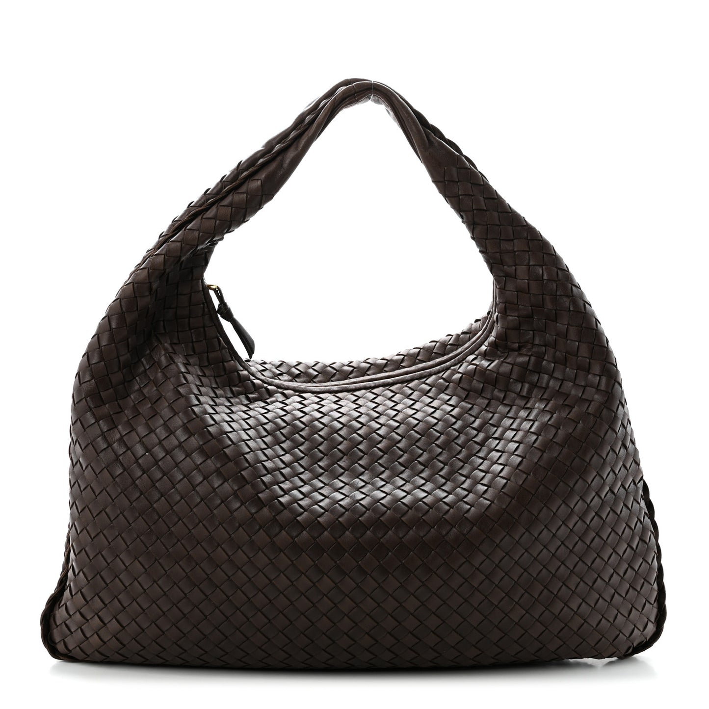 Nappa Intrecciato Medium Veneta Hobo Ebano