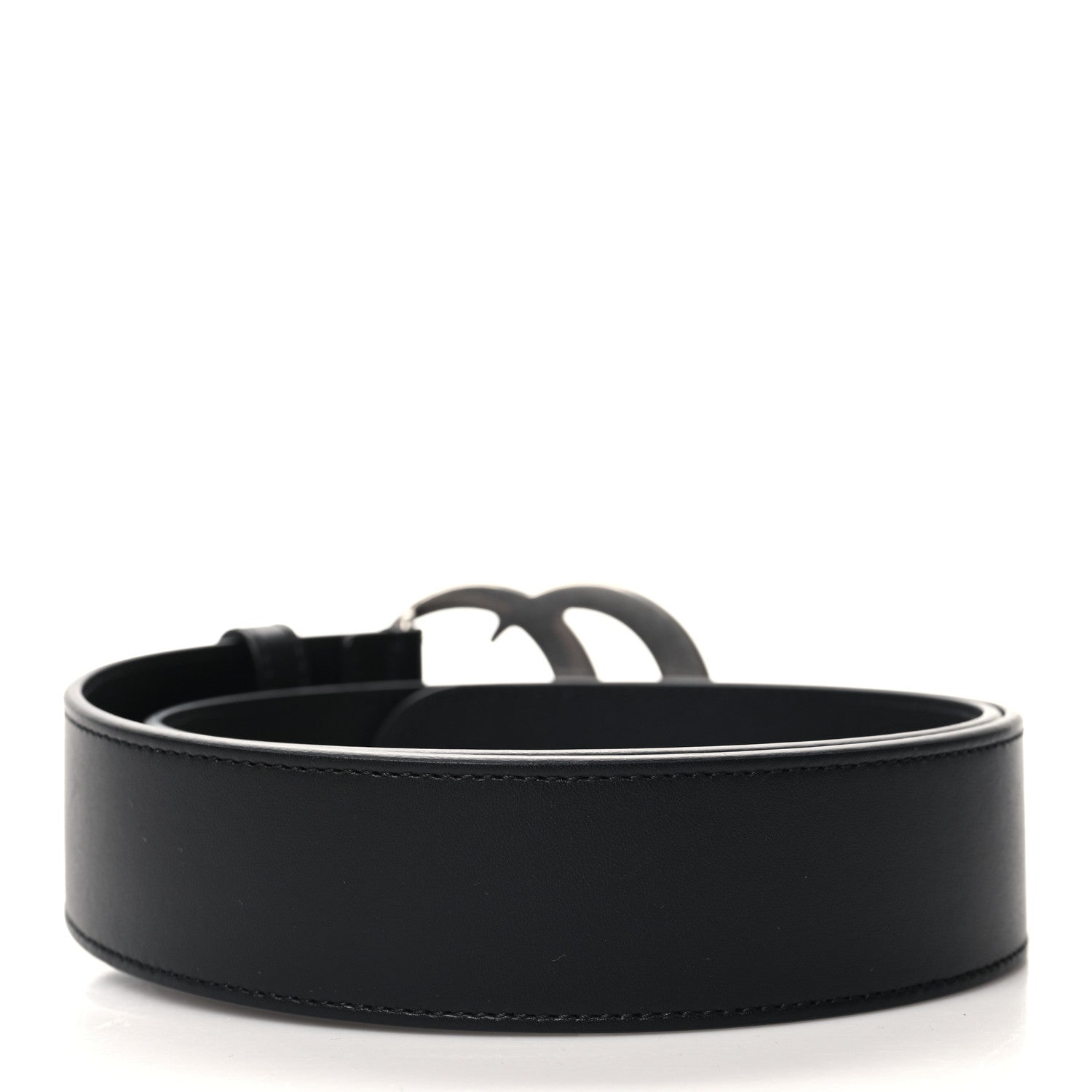 Gucci Moon Calfskin Nickel Double G 40mm Belt 80 32 Black 2 of 5