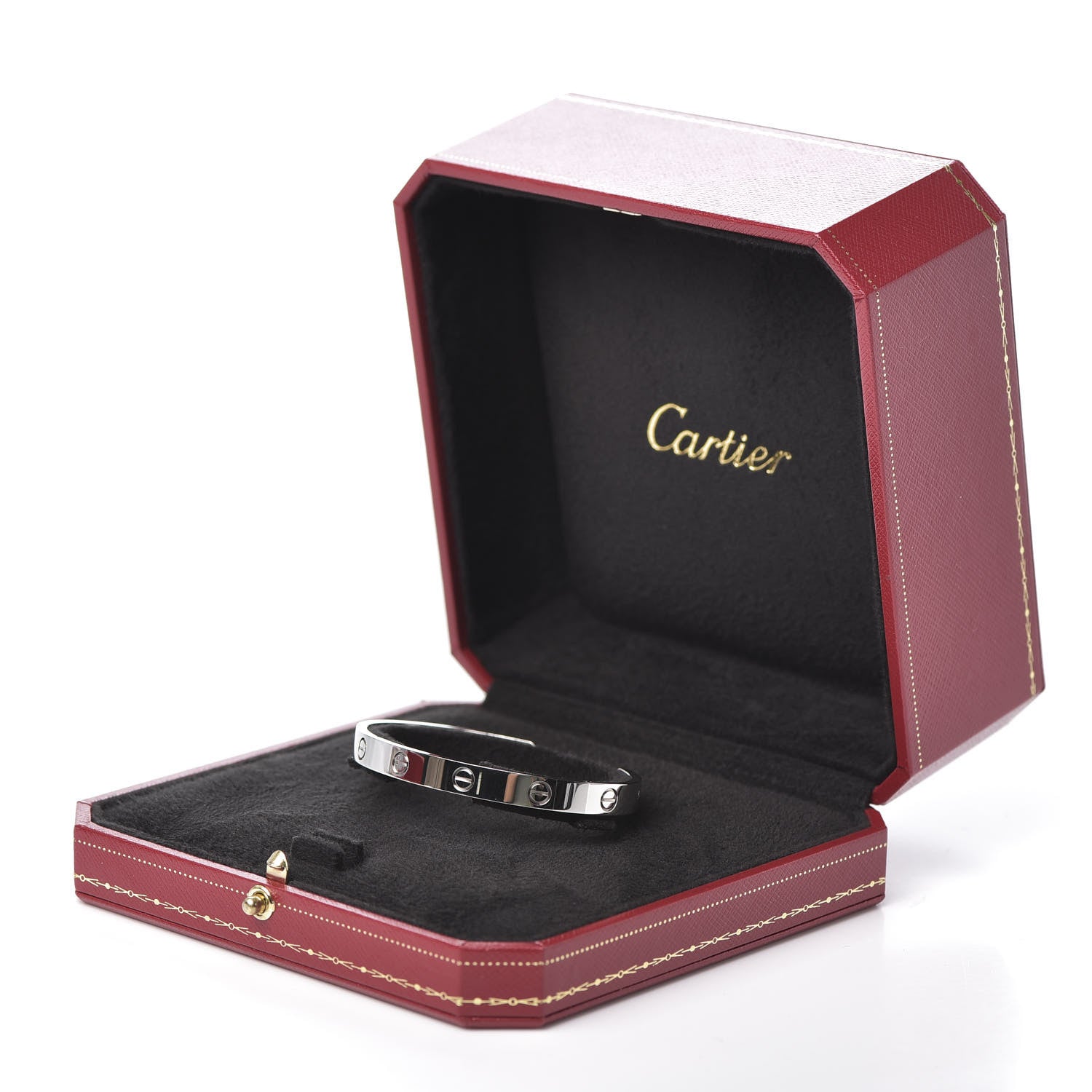 Cartier 18K White Gold LOVE Cuff Bracelet 18 5 of 5