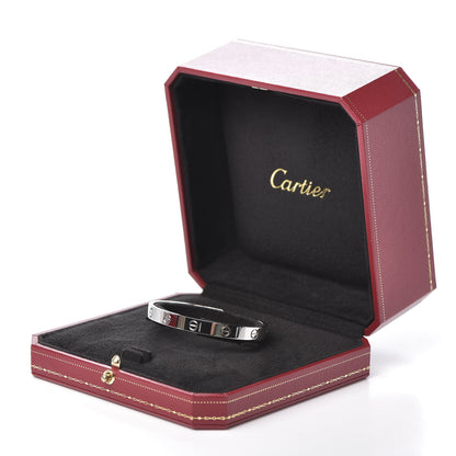 Cartier 18K White Gold LOVE Cuff Bracelet 18 5 of 5