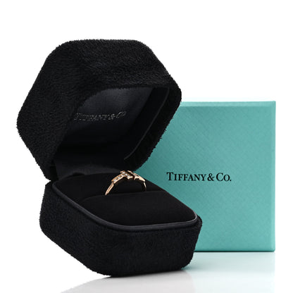 Tiffany 18K Rose Gold Diamond T Wire Ring 53 6.25 5 of 5