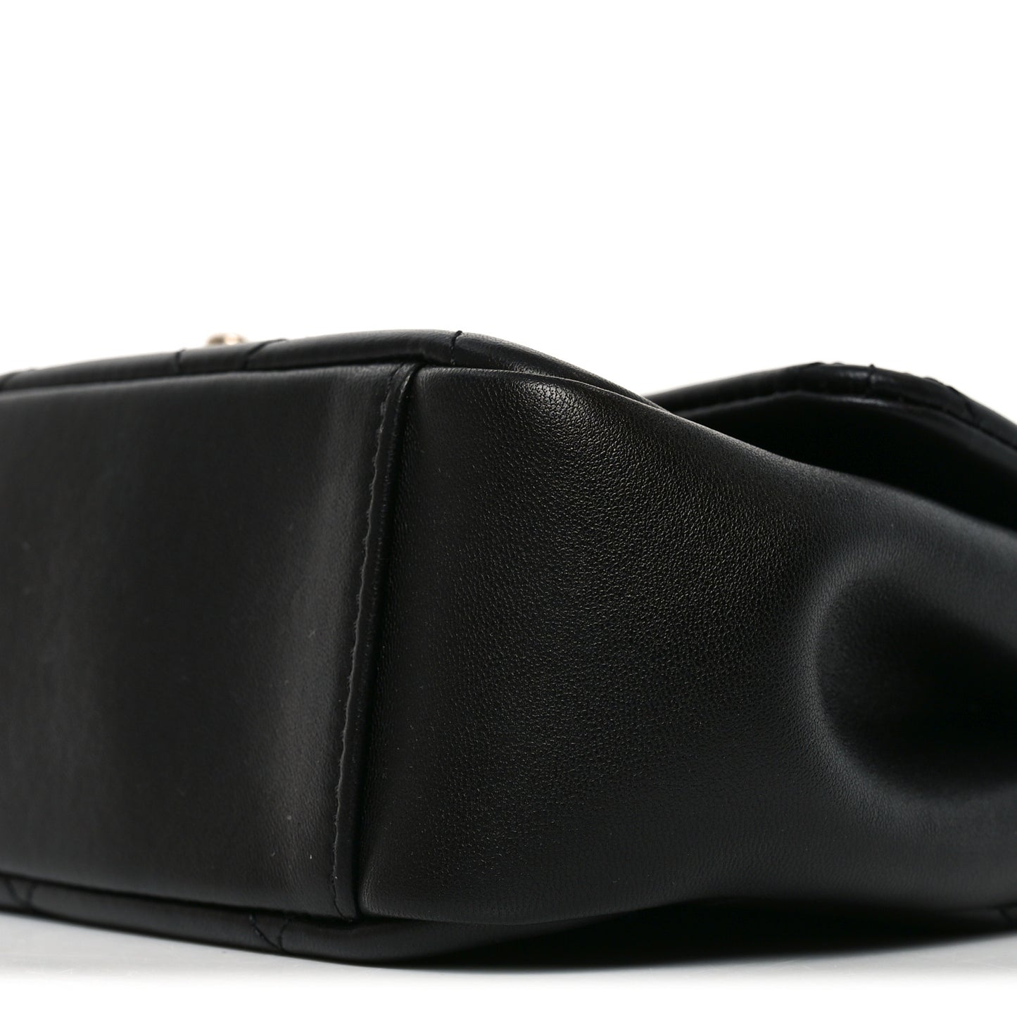 Lambskin Small Chain Handle Flap Bag Black