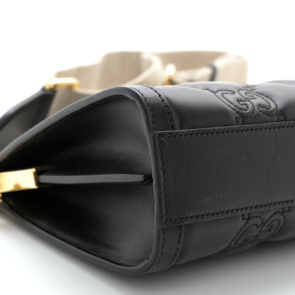 Gucci Calfskin GG Matelasse Small Slim Chain Shoulder Bag Black Natural 9 of 10