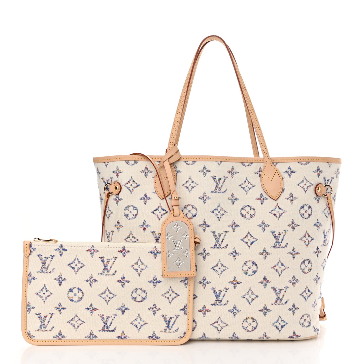 Monogram Jacquard Neverfull MM Multicolor Beige