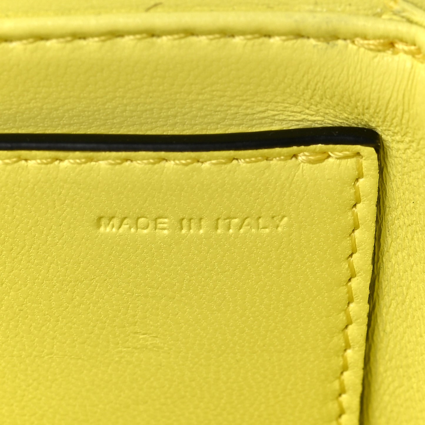 Nappa One Stud Chain Clutch Pale Yellow