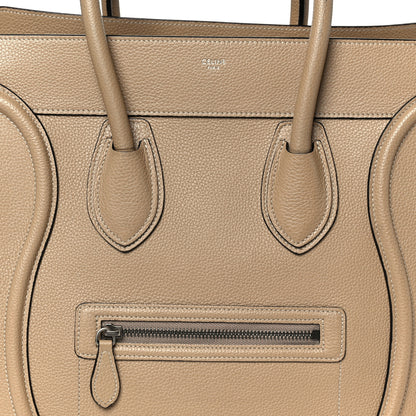 Celine Drummed Calfskin Mini Luggage Dune 9 of 11