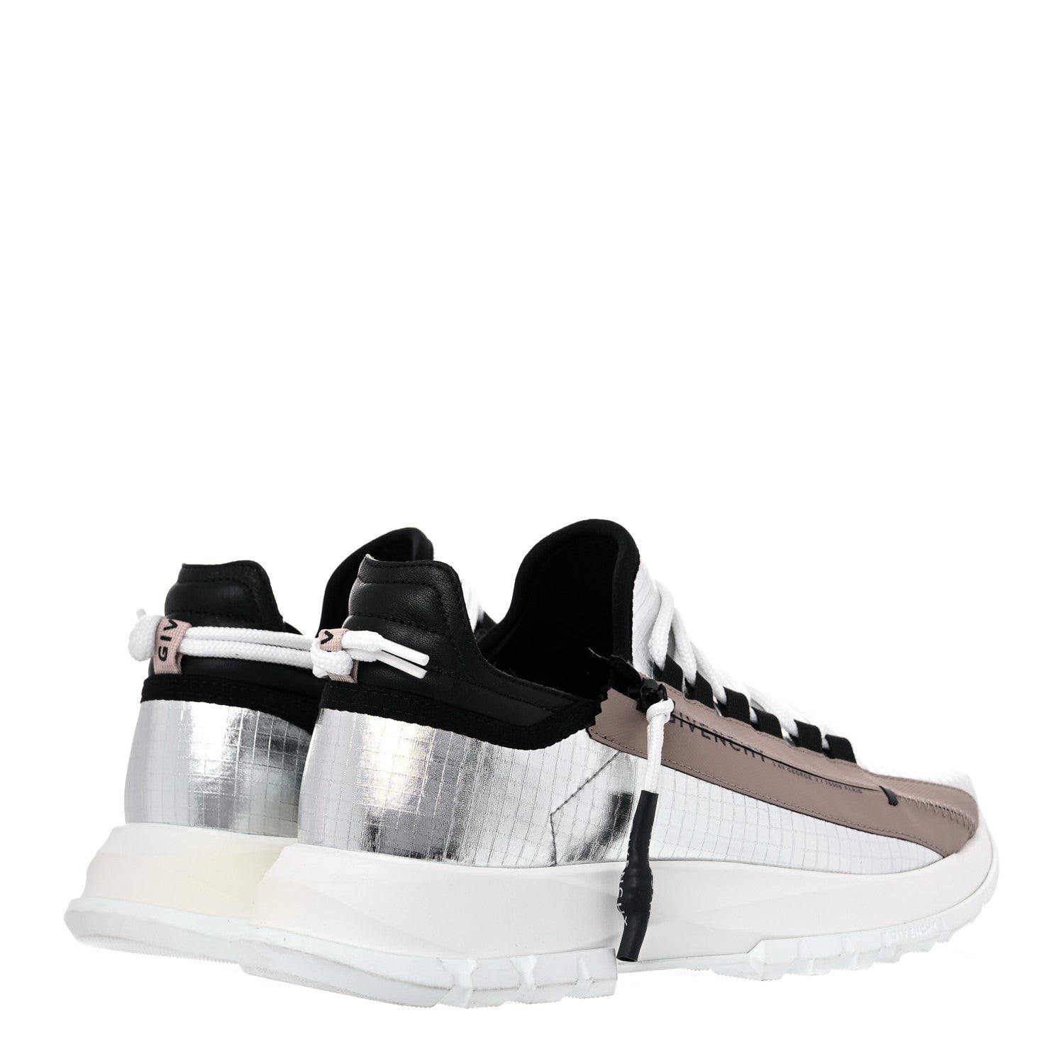Givenchy Metallic Spectre Low Runners Sneakers 39 Silver Black 4 of 12