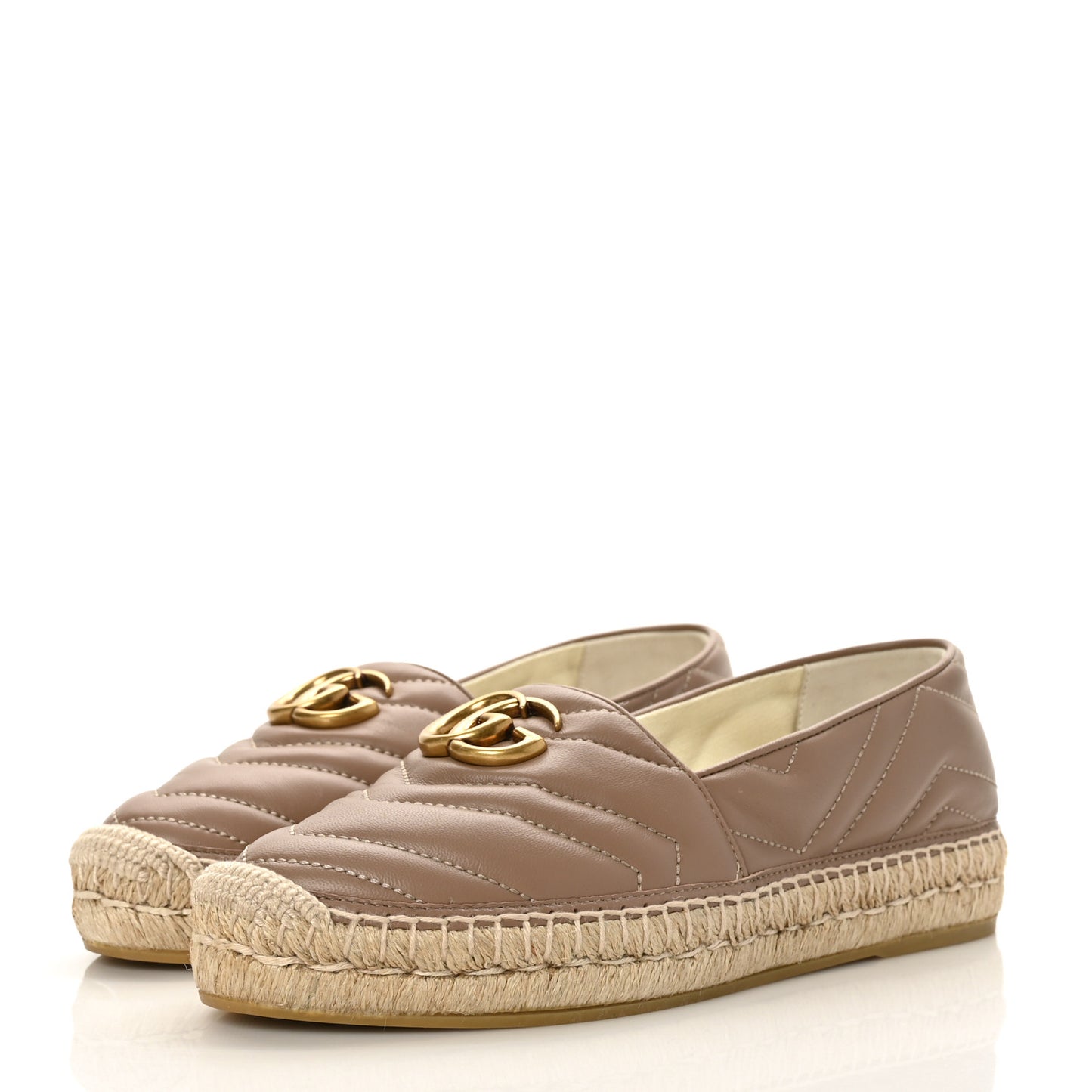 Nappa Matelasse GG Marmont Espadrilles 38 Porcelain Rose