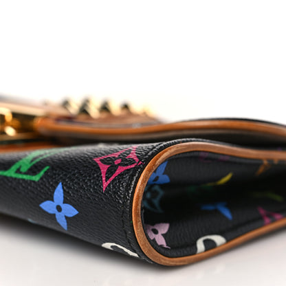 Louis Vuitton Monogram Multicolor Courtney Clutch Black 9 of 10