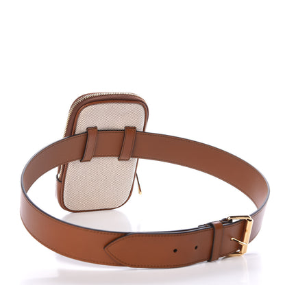 Gucci Vintage Canvas Calfskin Web Belted iPhone Case 90 36 Sand Cuir 3 of 8