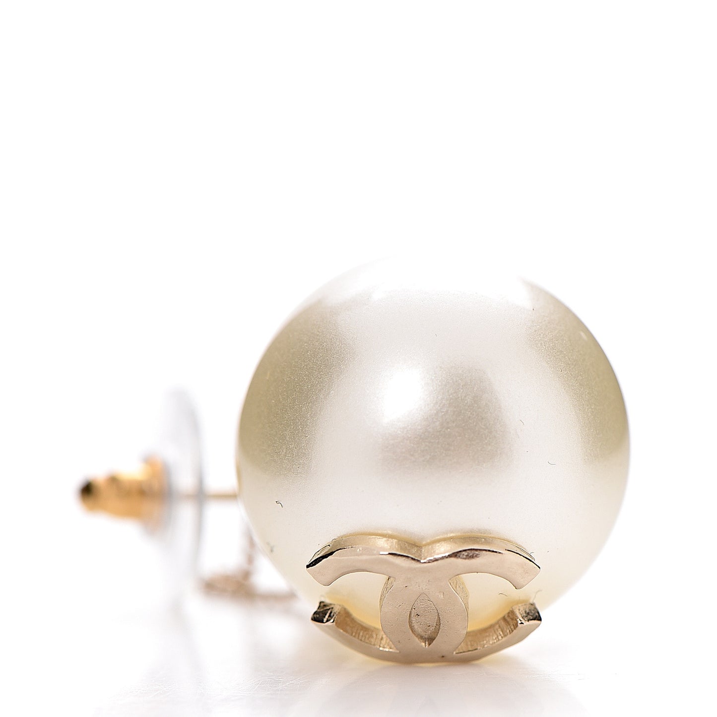 Pearl CC Drop Earrings Gold