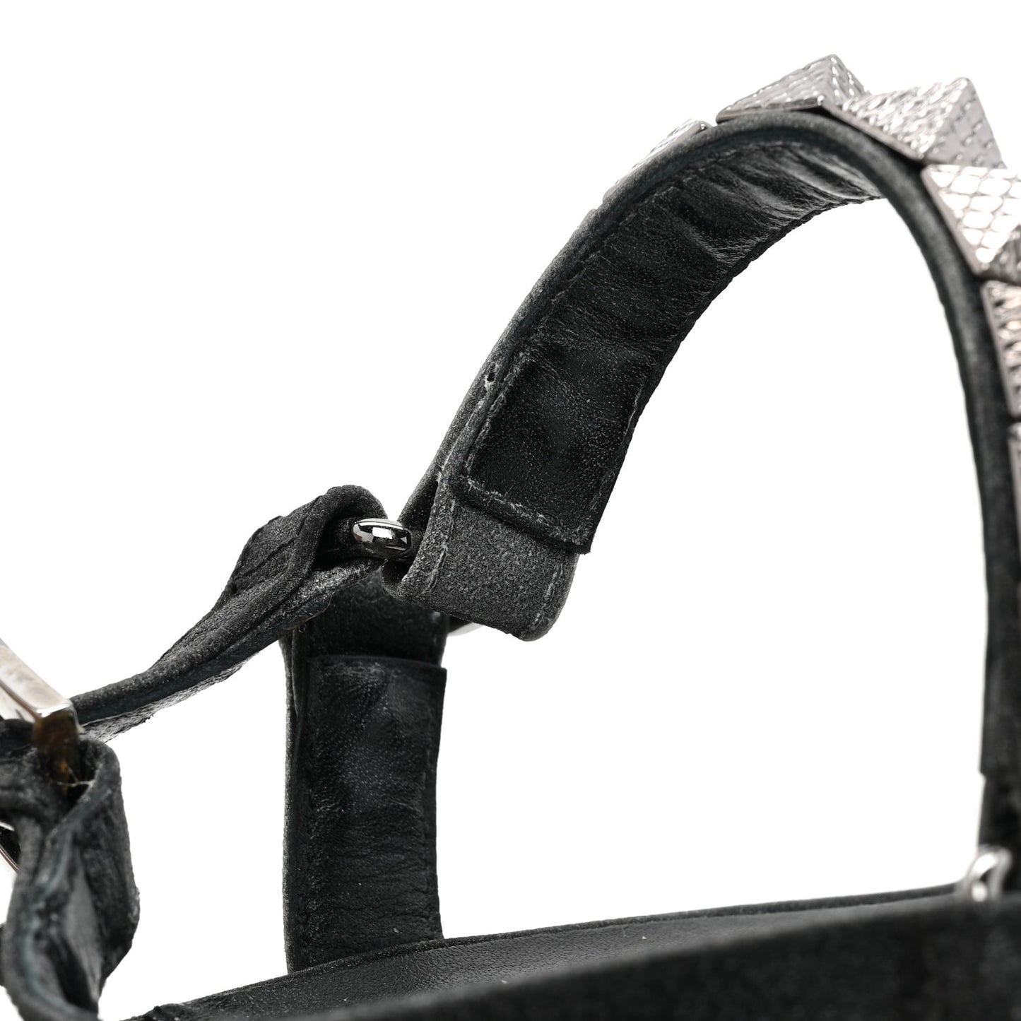Nappa Mica Pyraclou 60 Platform Sandals 37 Version Black