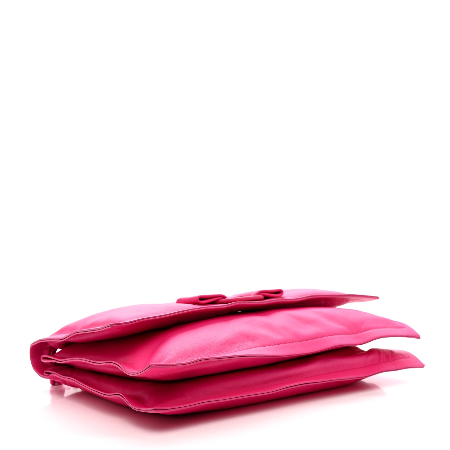 Calfskin Small Viva Bow Shoulder Bag Hot Pink