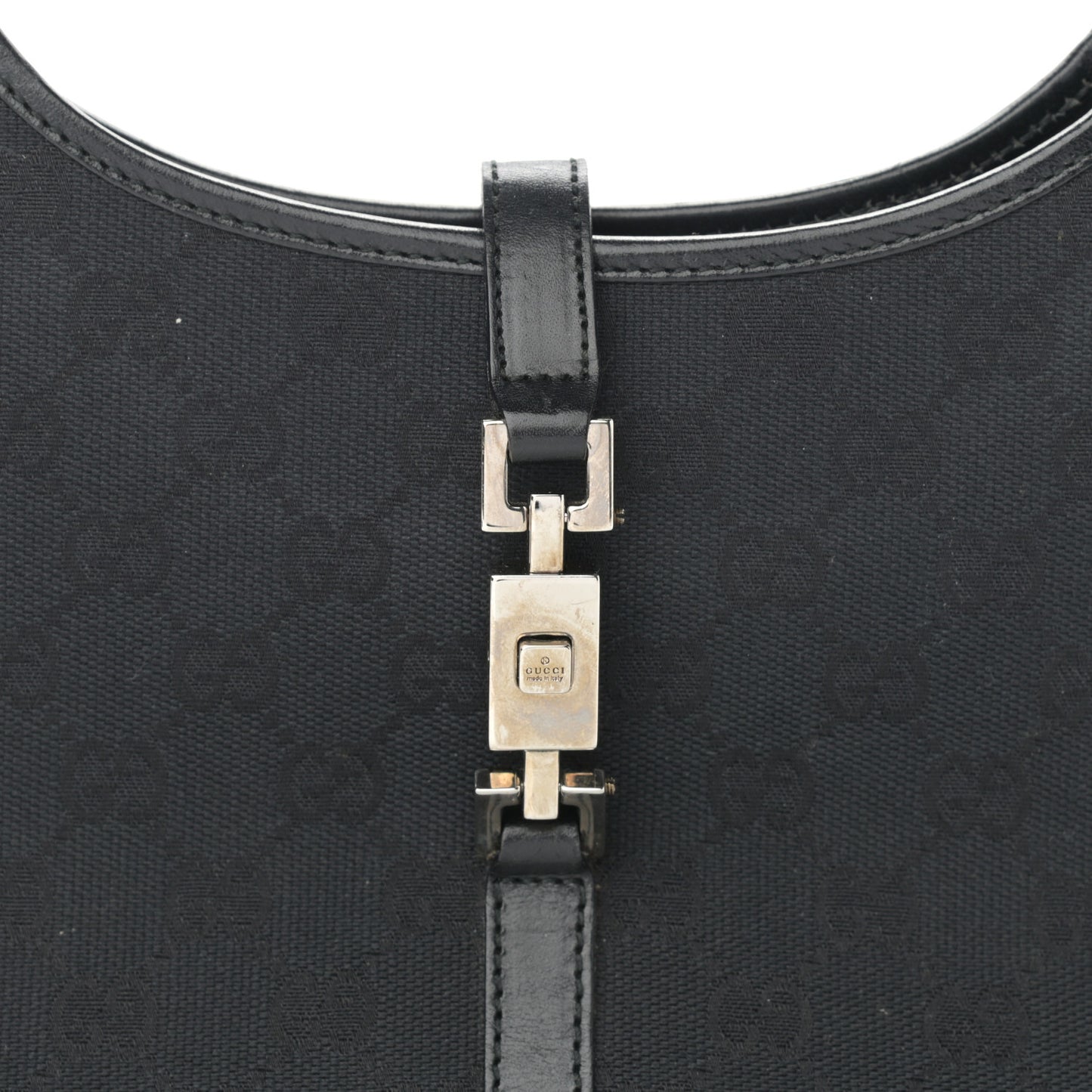 Monogram Bardot Shoulder Bag Black