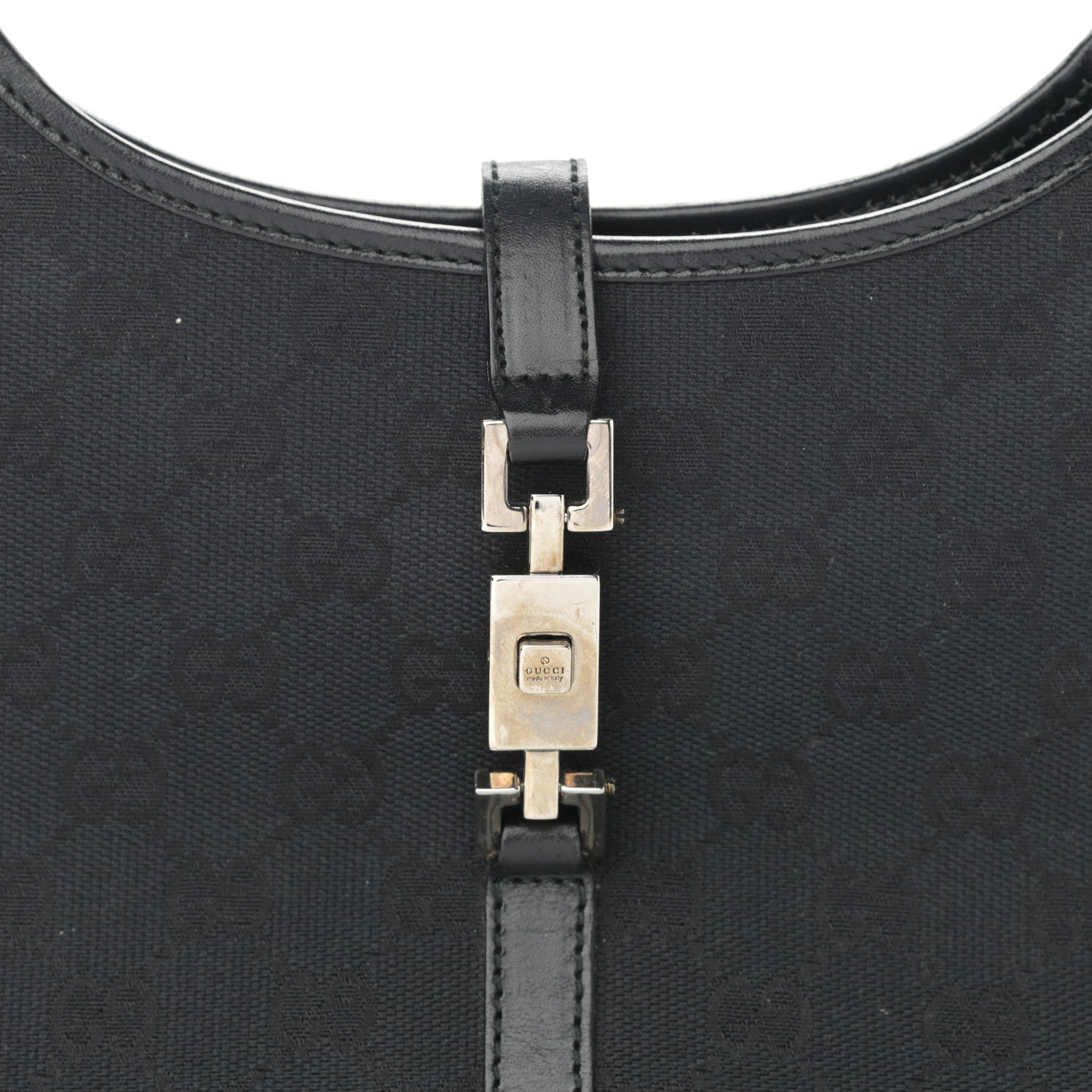 Gucci Monogram Bardot Shoulder Bag Black 8 of 12