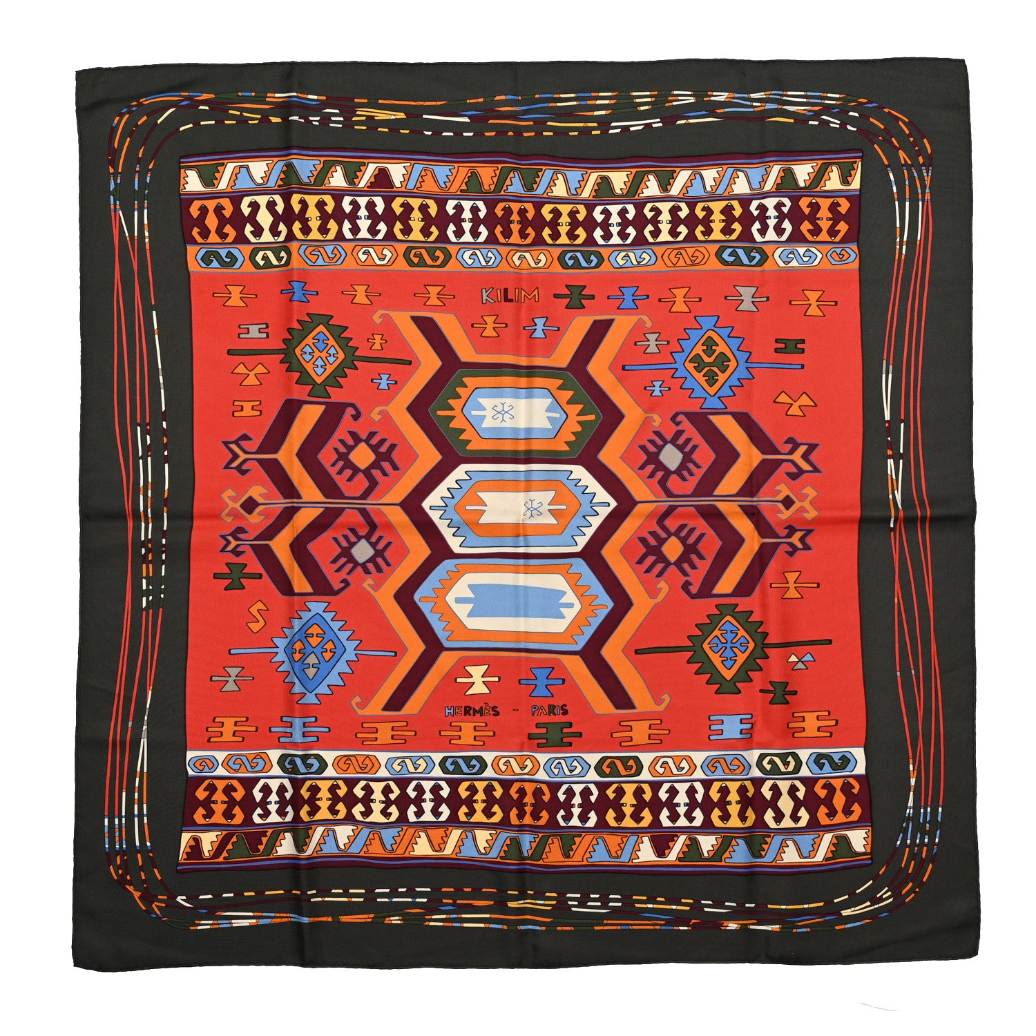 Hermes Silk Kilim Scarf 90 1 of 5