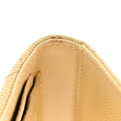 Chanel Caviar Quilted Compact Flap Wallet Yellow 16 of 16