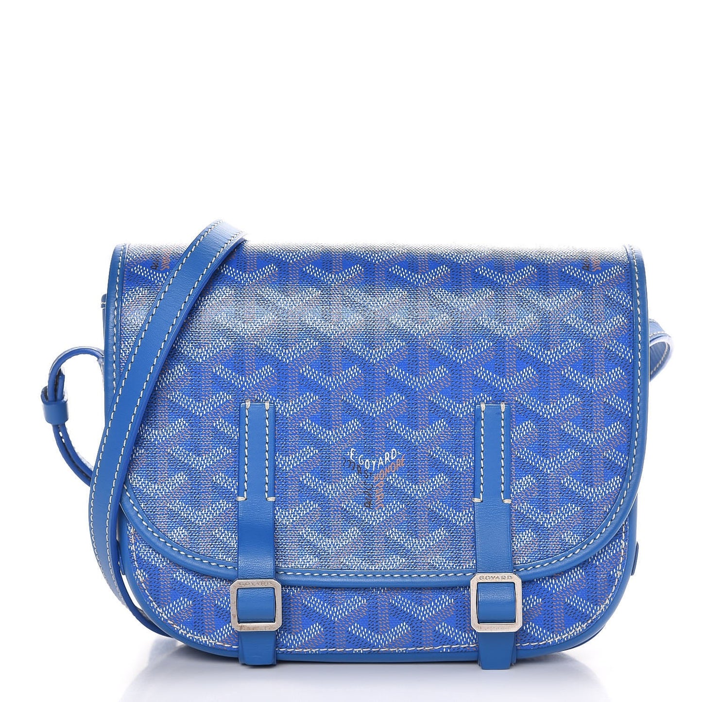 Goyardine Belvedere PM Messenger Bag Sky Blue
