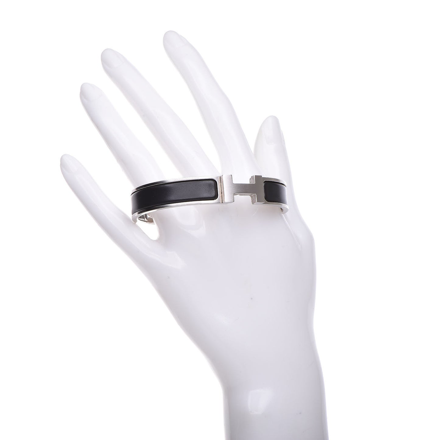 Matte Enamel Narrow Clic Clac HH Bracelet GM Black