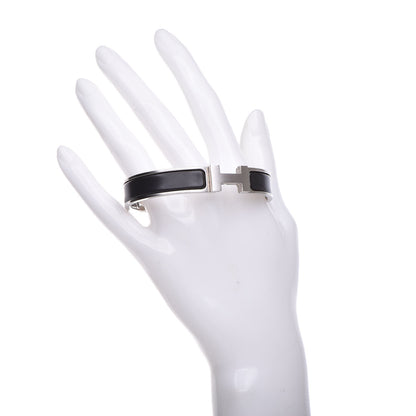 Hermes Matte Enamel Narrow Clic Clac HH Bracelet GM Black 2 of 6