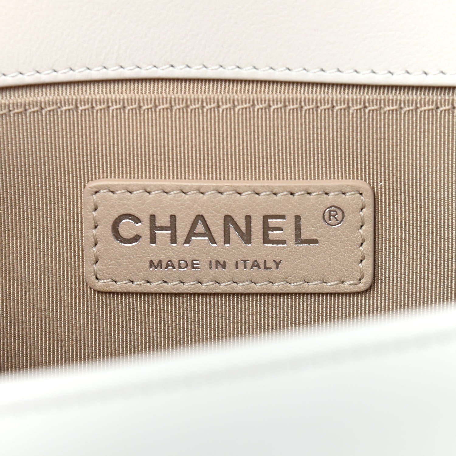 Chanel Lambskin Quilted Chevron Medium Boy Flap White 18 of 24