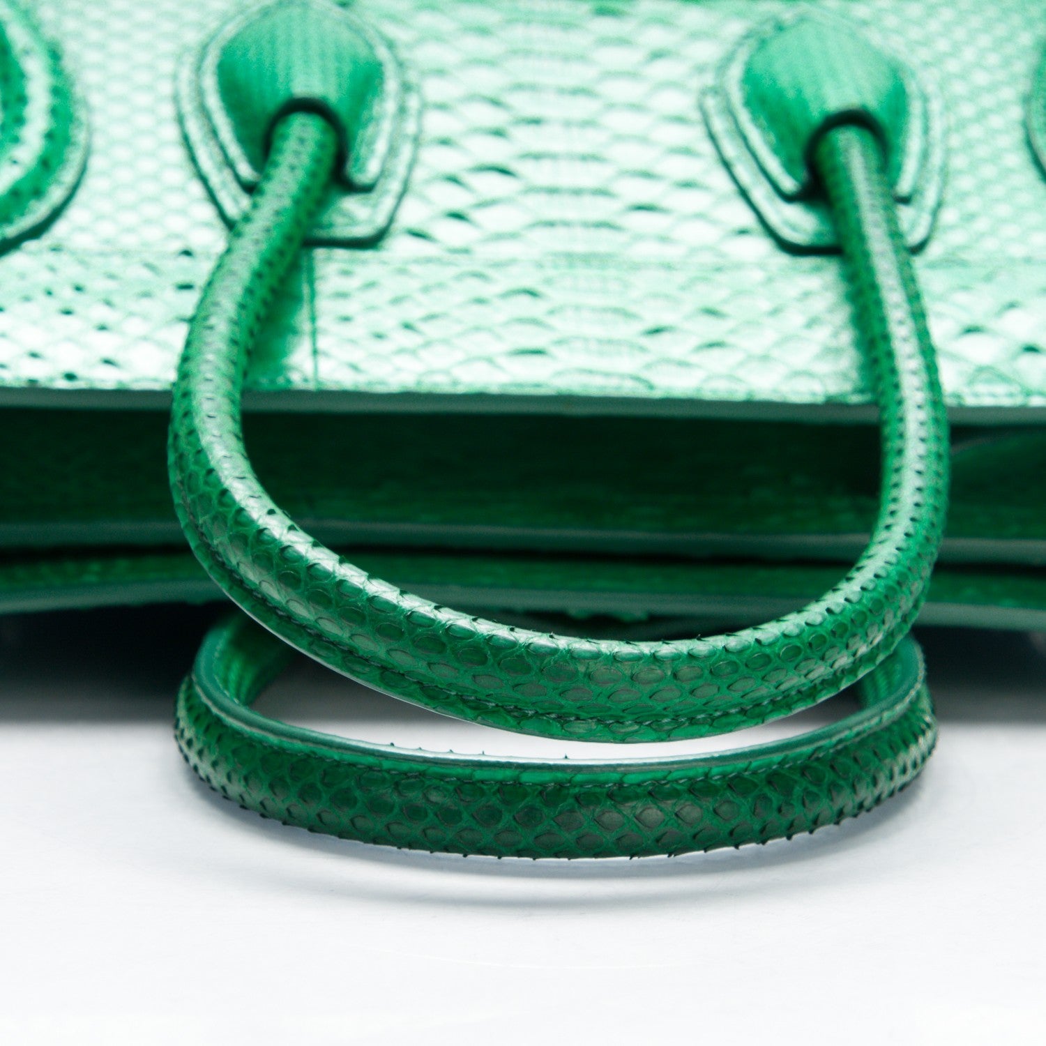 Celine Python Micro Luggage Grass Green 5 of 8