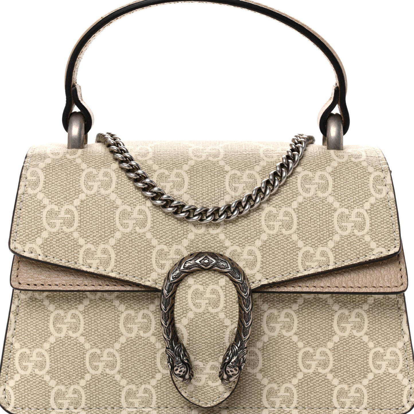 GG Supreme Monogram Mini Dionysus Top Handle Bag Beige Mystic White Oatmeal