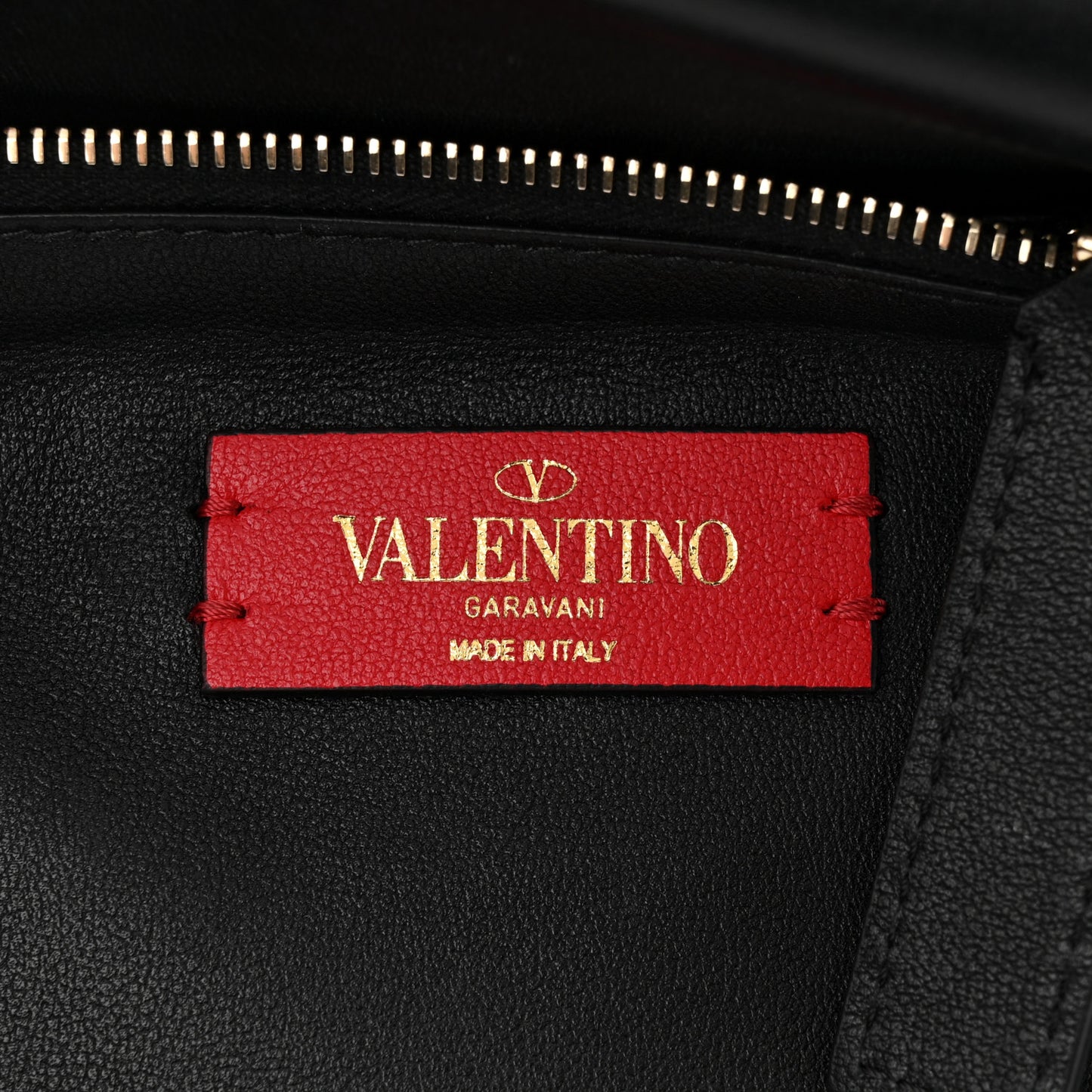 Vitello Rockstud Side Slip Crossbody Black