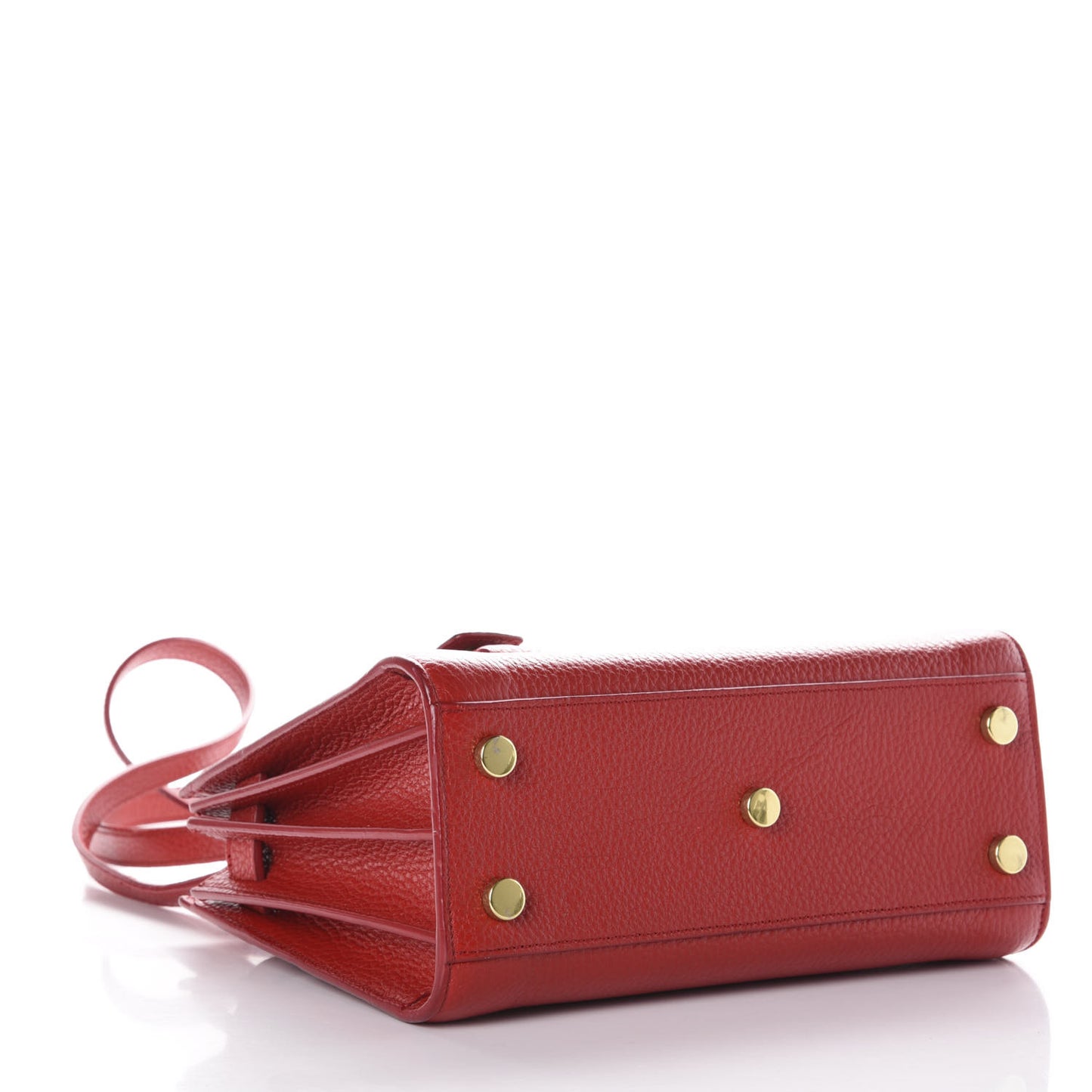 Grained Calfskin Nano Sac De Jour Lipstick Red