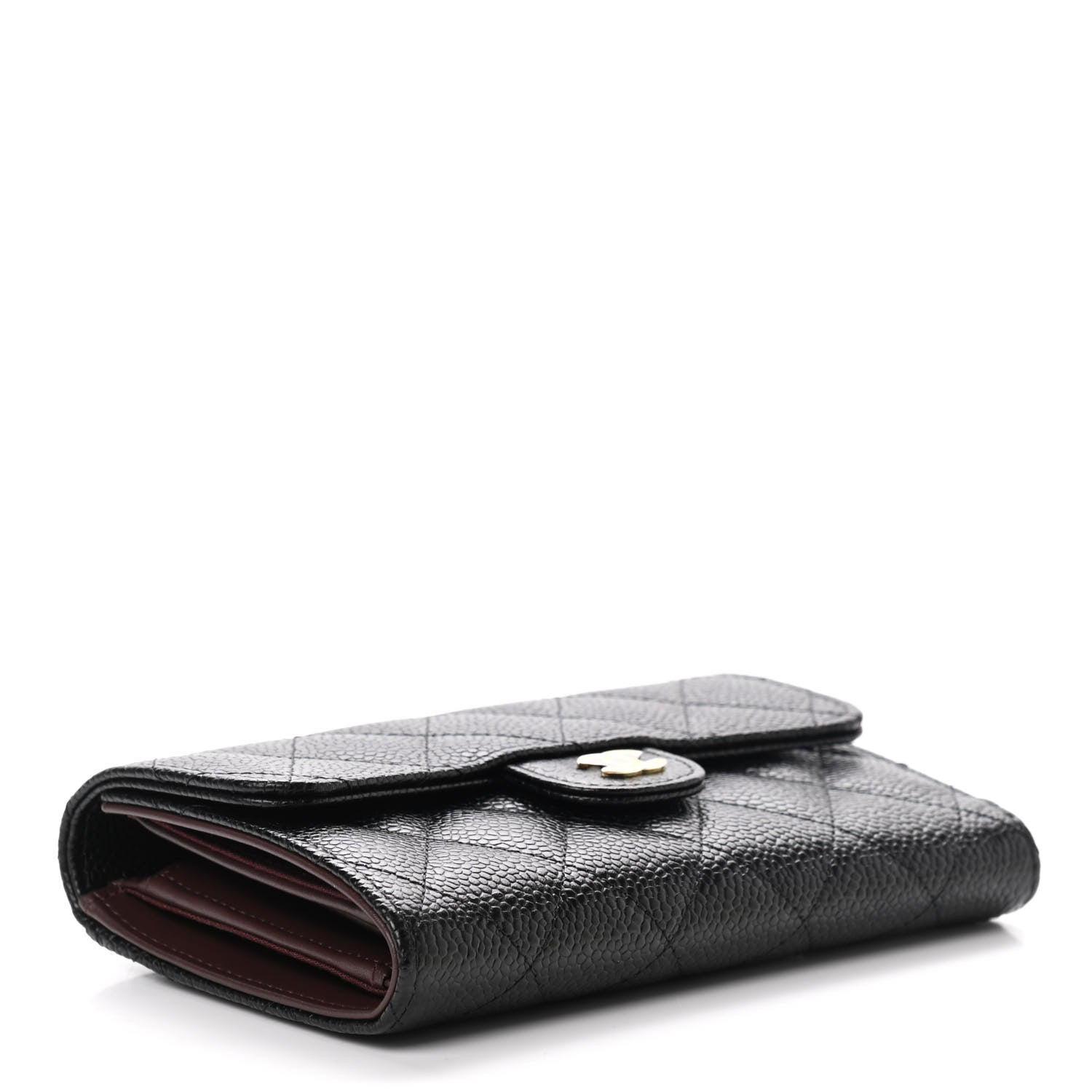 Chanel Caviar Quilted Medium Flap Wallet Black 4 of 9
