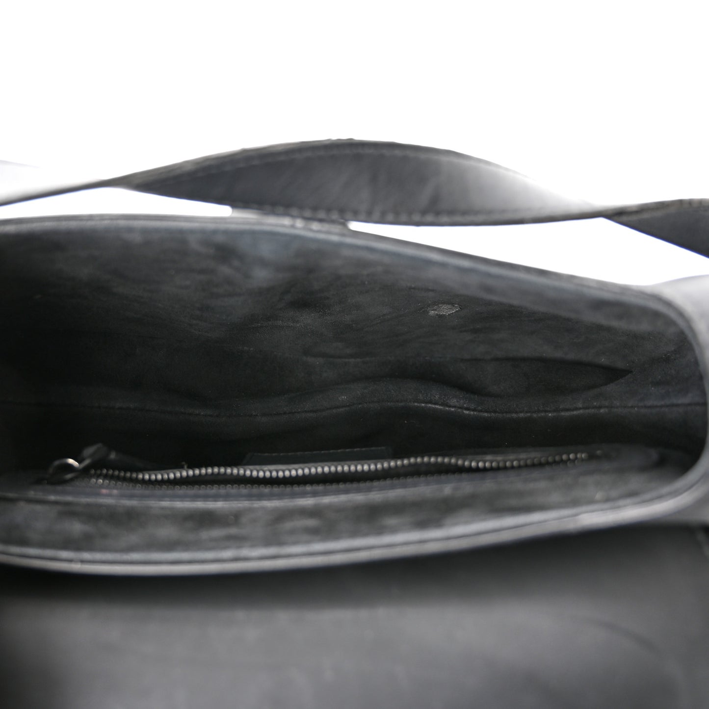 Ultra Matte Calfskin Saddle Bag Black
