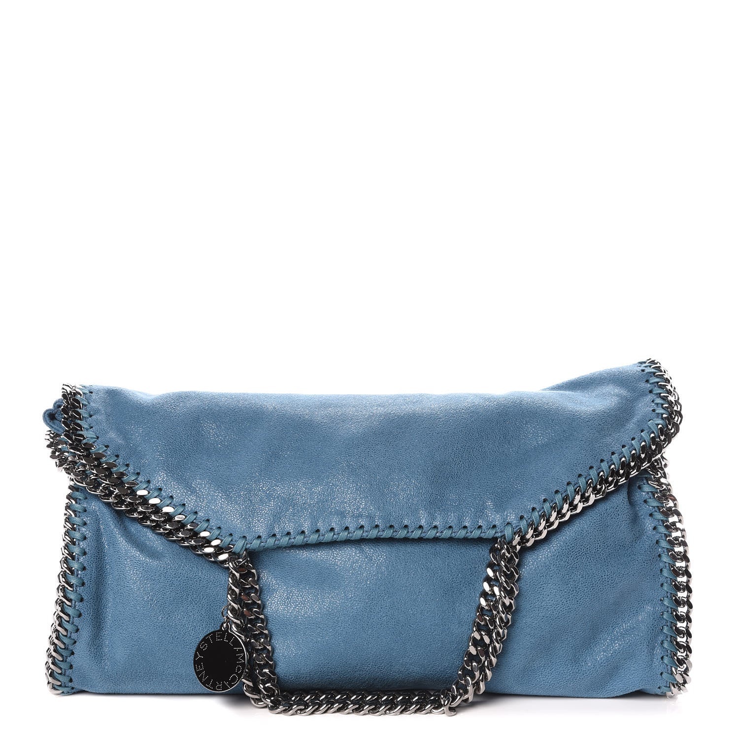 Stella McCartney Shaggy Deer Falabella Fold Over Tote Blue 1 of 10