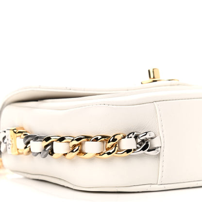 Chanel Calfskin Stitched Small Precious Union Flap Bag White 8 of 9