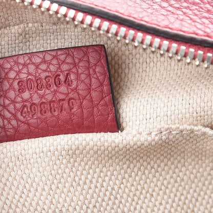 Gucci Pebbled Calfskin Studded Small Soho Disco Bag Soft Burgundy 7 of 7