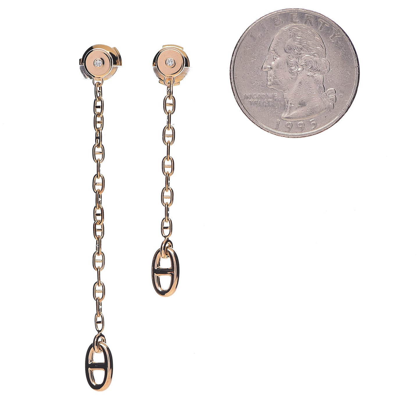 18K Rose Gold Diamond TPM Farandole Drop Earrings
