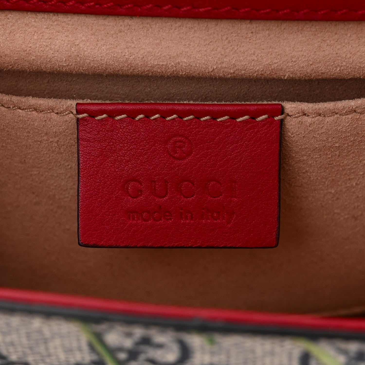 Gucci GG Supreme Monogram Blooms Small Padlock Shoulder Bag Beige Blue Navy Hibiscus Red 6 of 13