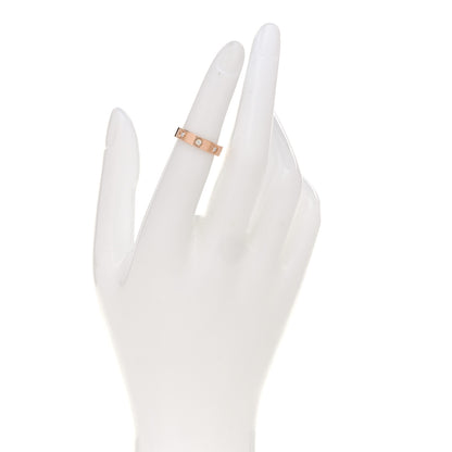 Cartier 18K Pink Gold 8 Diamond 4mm LOVE Wedding Band Ring 48 4.5 2 of 4